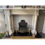 Early 19th. C. Carrara marble chimney piece