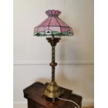 19th. C. brass table lamp