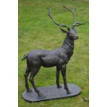 Cast iron life-size model of a Stag