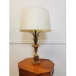Mid century brass and chrome table lamp.