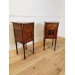 Pair of mahogany ormulo mounted bedside lockers