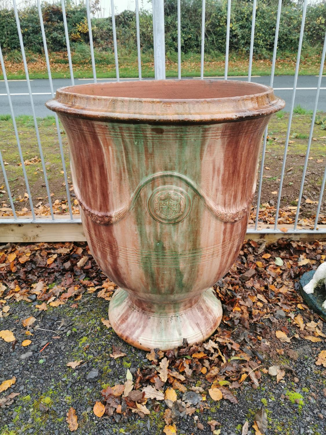 Large glazed teracotta Aduze urn.