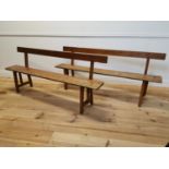 Pair of early 20th C. pine benches.