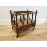 19th. C. inlaid walnut canterbury