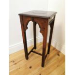 Arts and Crafts mahogany and rosewood lamp table