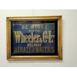 Be wise ask for Belfast Aerated Water framed advertising showcard