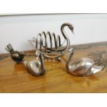 Silver plated toast rack