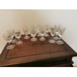 Collection of twelve Waterford crystal glasses.