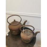 Two 19th. C. metal kettles