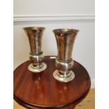 Pair of silver plated ecclesiastical vases