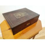 19th C. rosewood artist's box.