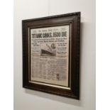 Rare Original Boston Daily Globe Titanic