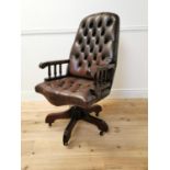 Good quality leather upholstered desk chair