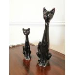 Pair of ceramic vases in the form of cats