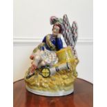 19th. C. hand painted Staffordshire figure