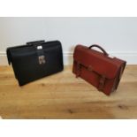 Two good quality leather satchels.