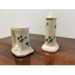 Carrigaline pottery salt and pepper pots.