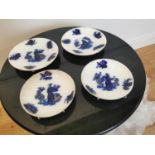 Set of four 19th C. Oriental ceramic plates.