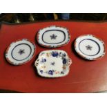 Collection of four 19th C. Dublin ceramic plates.