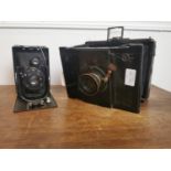 Early 1900's Goerz /Berlin folding camera & 1950's Zeiss Ikon Derval folding camera