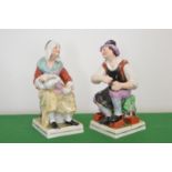 Pair of ceramic Staffordshire figures