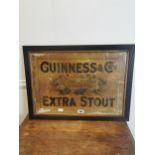 Guinness Extra Stout framed advertising showcard