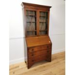 Edwardian inlaid mahogany bureau bookcase