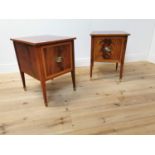 Pair of good quality mahogany lockers