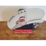 United States Lines Tourist Office display leaflet stand