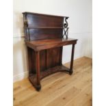 William IV mahogany server with waterfall back.
