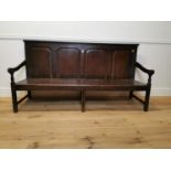 19th. C. oak hall bench