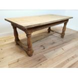 Good quality bleached oak kitchen table