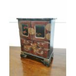 18th C. Oriental lacquered specimen case.