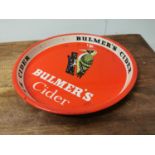 Bulmer's Cider tin plate advertising drinks tray.