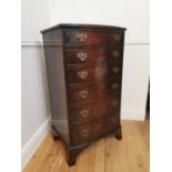 Good quality mahogany bowfronted chest