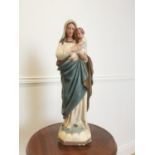 Plaster statue of Mary and Child