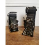 Two folding bellows cameras