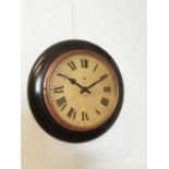 Edwardian mahogany GPO wall clock.