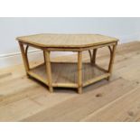 Bamboo two tier coffee table