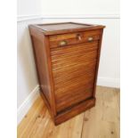 Early 20th. C. oak office cabinet with tambour door