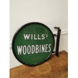 Will's Woodbine enamel advertising sign.
