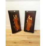 Pair of Art Nouveau wall plaques