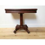 William IV mahogany turnover leaf tea table