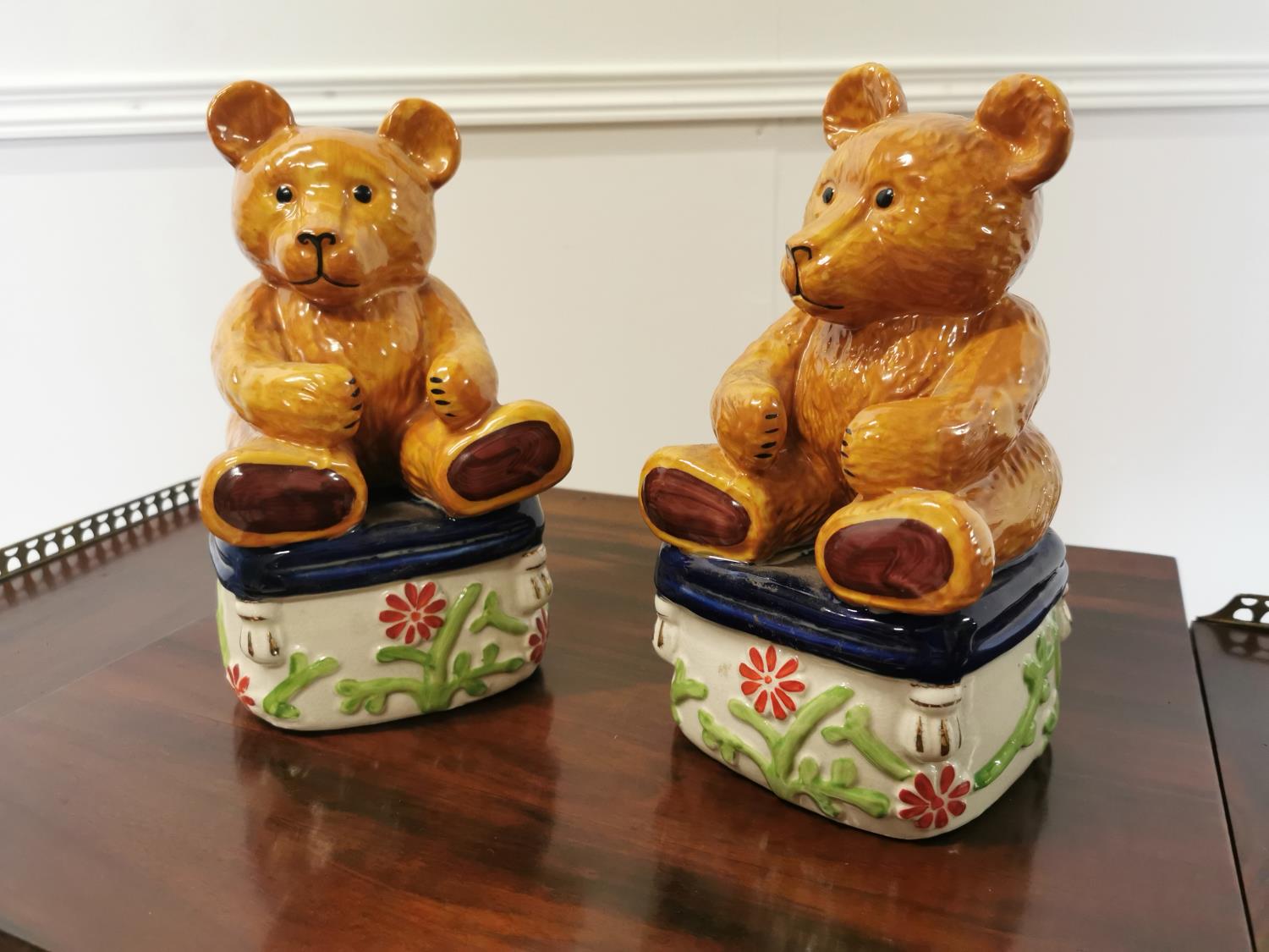 Pair of ceramic Teddy Bears