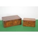 Two 19th. C. walnut boxes.
