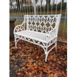 19th C. cast iron garden bench.