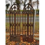 Pair of cast iron Gothic window frames/panels.