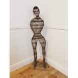 Rare early 20th. C. wicker shop mannequin