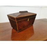 Georgian mahogany tea caddy.