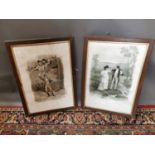 Pair of Edwardian black and white prints.